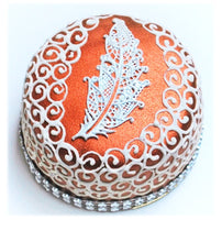Load image into Gallery viewer, Copper with Silver Feather - Sari Cakes 