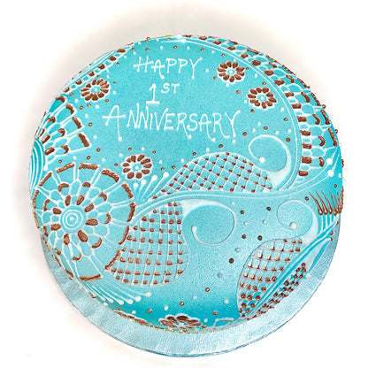 Baby Blue - White Gold - Sari Cakes 
