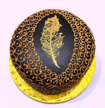 Load image into Gallery viewer, Feather Me Gold - Sari Cakes 