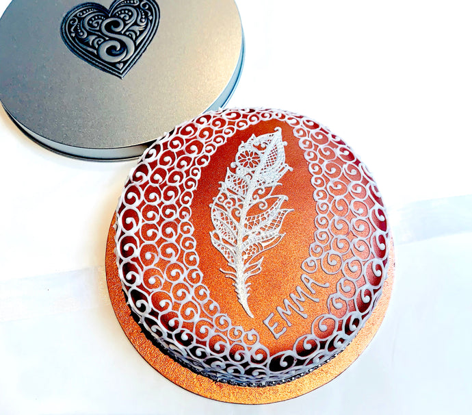 Copper with Silver Feather - Sari Cakes 